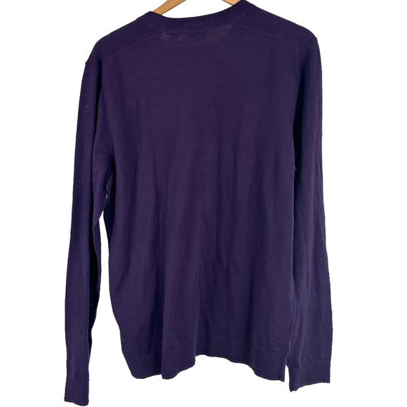 Ted Baker NWT London Men's Sandkas Slim Fit Crewneck Purple Sweater Size 7 XXXL - Picture 4 of 11